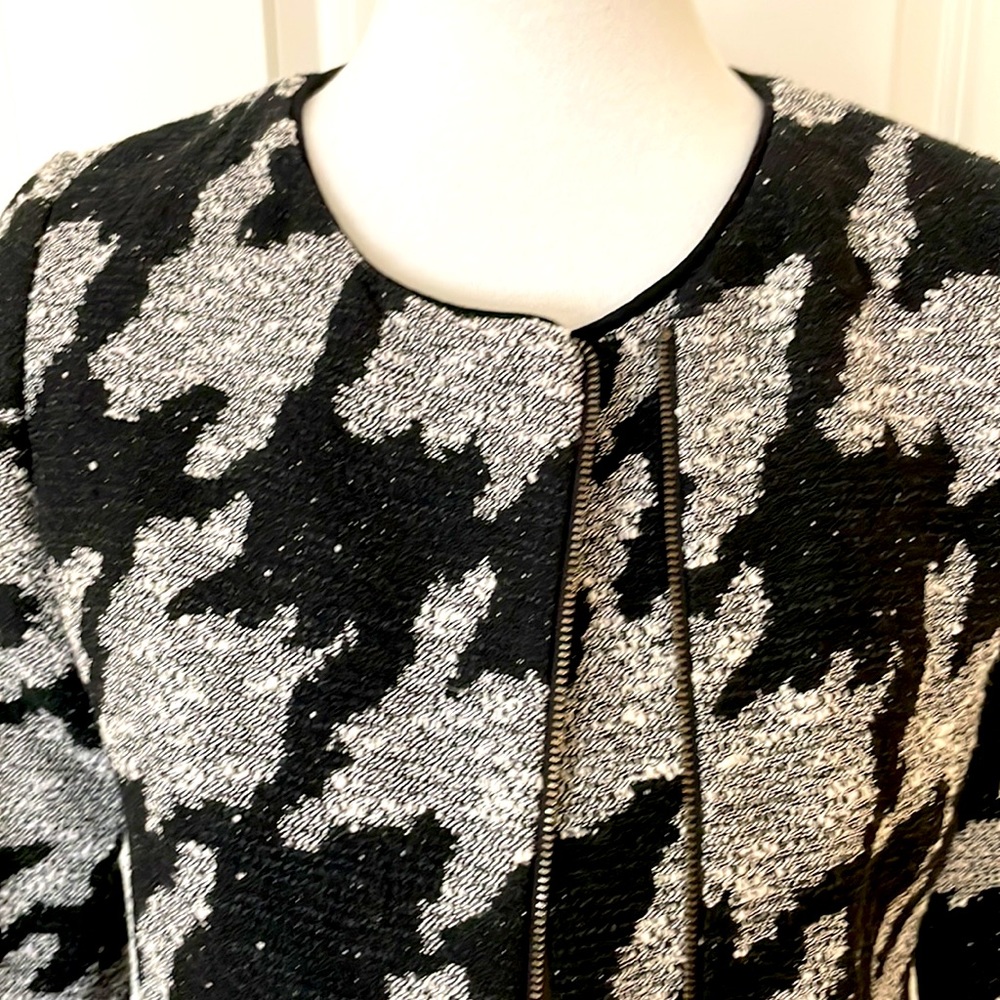 Myne Houndstooth Jacket - Black and Grey - Picture 3 of 6
